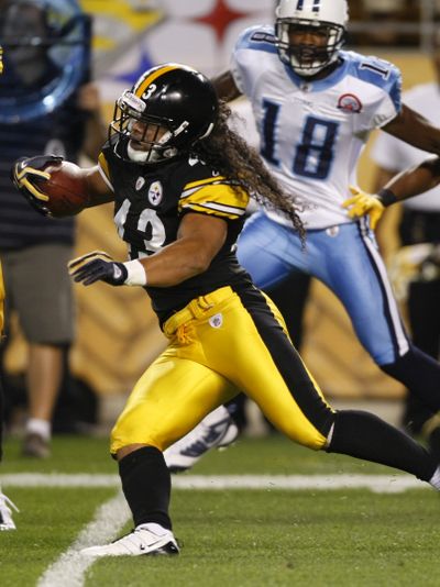 Troy Polamalu injured his MCL during the first game of the season. He hopes to return to practice and play this week against Detroit. (Associated Press / The Spokesman-Review)