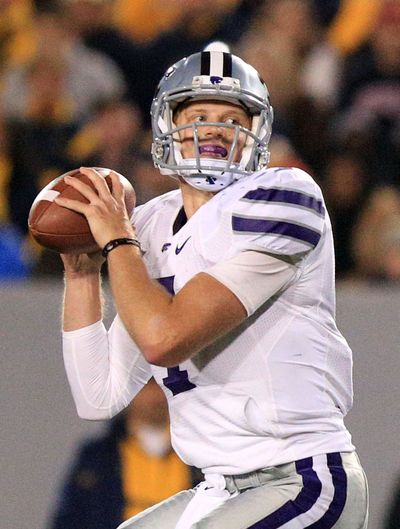 Kansas State quarterback Collin Klein accounted for seven TDs on Saturday. (Associated Press)