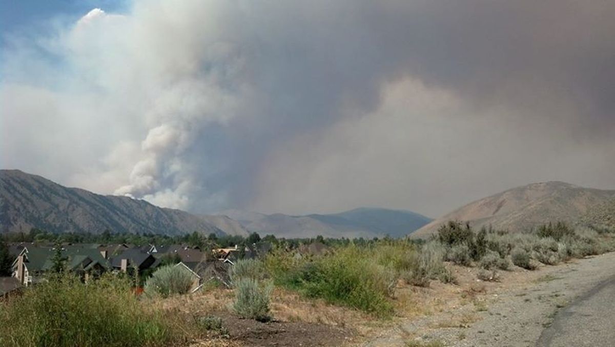 Beaver Creek fire as seen from Hailey, Idaho on Aug. 15, 2013.  (Susan Giannettino )