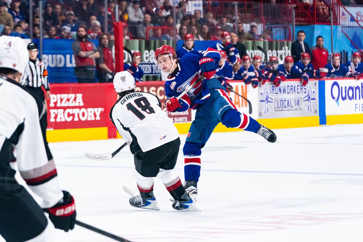 Mathis Preston scored the go-ahead goal late in the third period and the Spokane Chiefs beat the visiting Vancouver Giants 3-2 on Jan. 2. 2026 at the Arena.   (Larry Brunt)