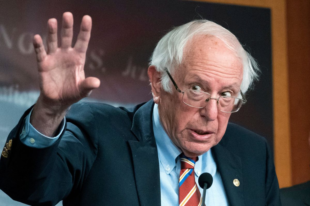 Sen. Bernie Sanders, I-Vt., speaks during a news conference on Capitol Hill, Nov. 3, 2021, in Washington. With elections in view and Democrats