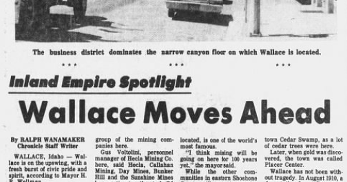 This day in history: Spotlight on Wallace, a town ‘on the upswing’ in 1976