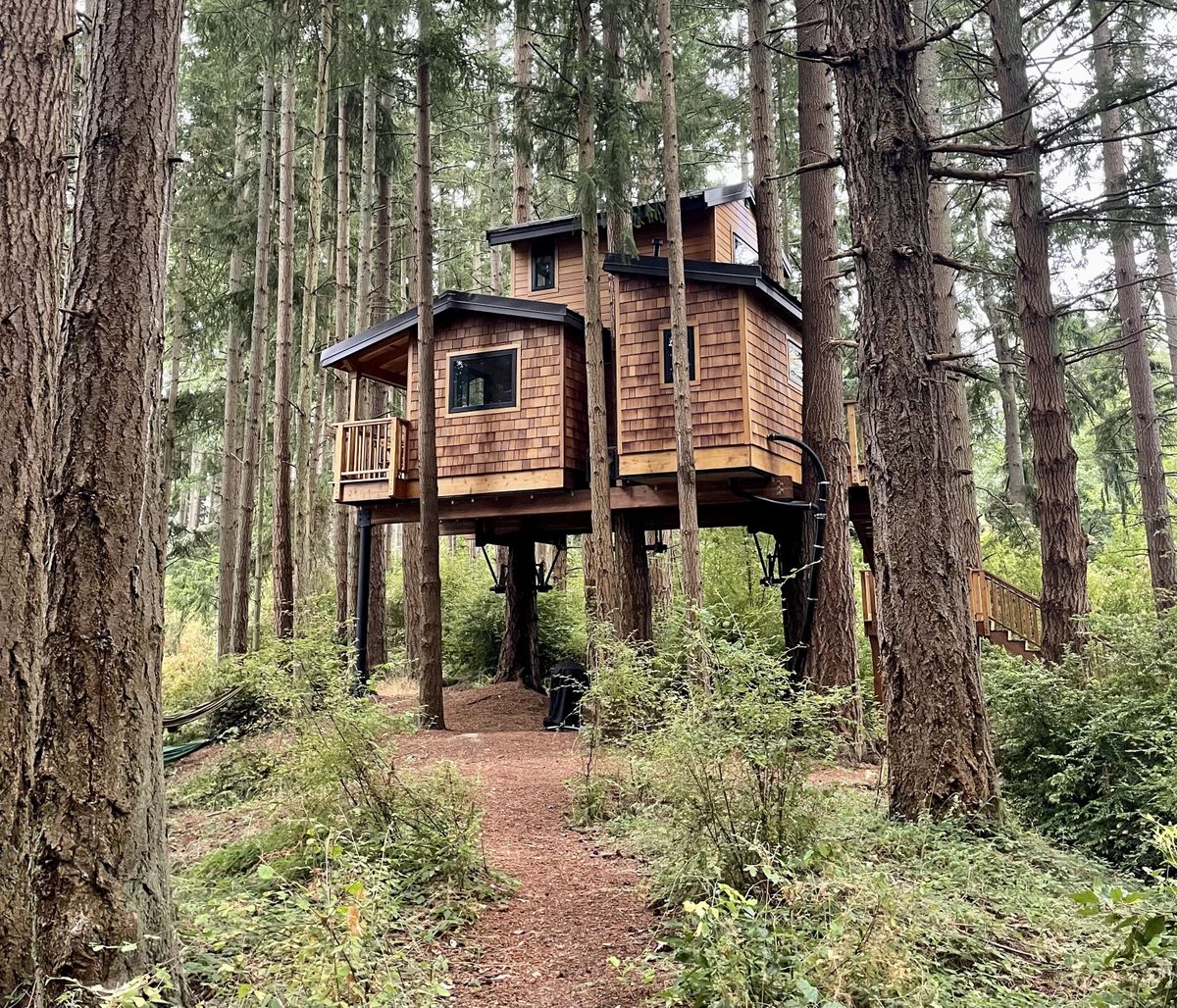 Treehouse Whidbey is situated in a pristine forest on the south end of the island. (Leslie Kelly)