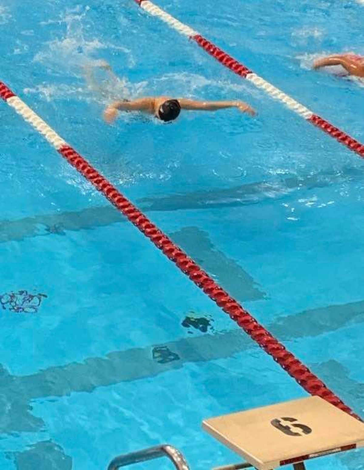 West Valley High School senior Sadie Langford swims the butterfly during the state competition this fall. (Courtesy photo)