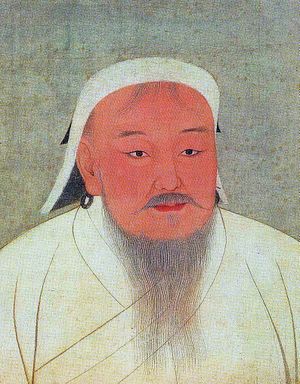 Taizu, better known as Genghis Khan as portrayed in 14th Century Yuan era album. (Courtesy of Wikipedia)