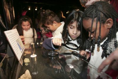 Students from Hollingsworth Elementary School examine future Nevada State Museum exhibits Thursday in Las Vegas.
(Associated Press photos / The Spokesman-Review)