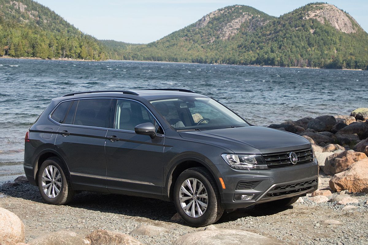 For 2018, VW plants the Tiguan on a lightweight new platform and grew it by 10.6 inches. The new footprint increases passenger and cargo space dramatically — and makes room for a third row of seats. (Volkswagen)