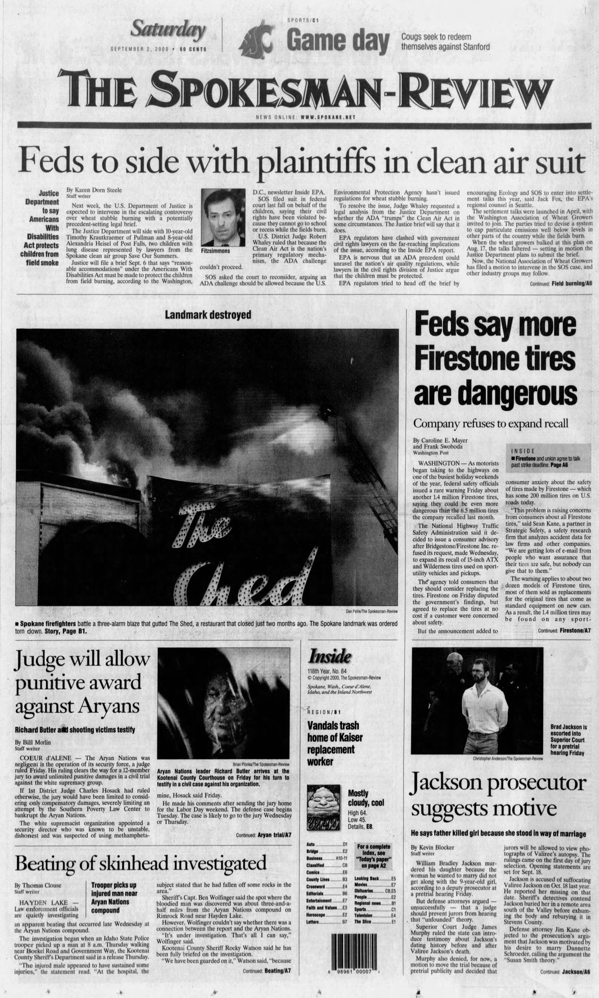 September 2, 2000 -- Jackson prosecutor suggests motive. He says father killed girl because she stood in way of marriage. William Bradley Jackson murdered his daughter because the woman he wanted to marry did not get along with the 9-year-old girl, according to a deputy prosecutor at a pretrial hearing Friday. But defense attorneys argued -- unsuccessfully -- that a judge should prevent jurors from hearing that "unfounded" theory. Superior Court Judge James Murphy ruled the state can introduce testimony about Jackson