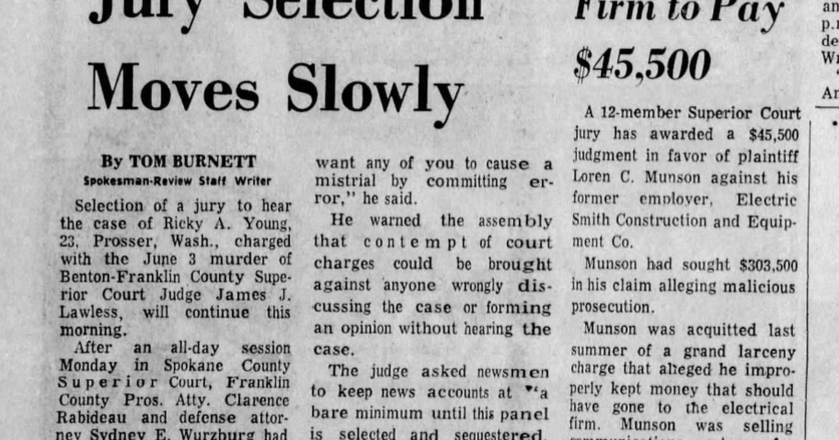 This day in history Jury selection was underway in the bombing that
