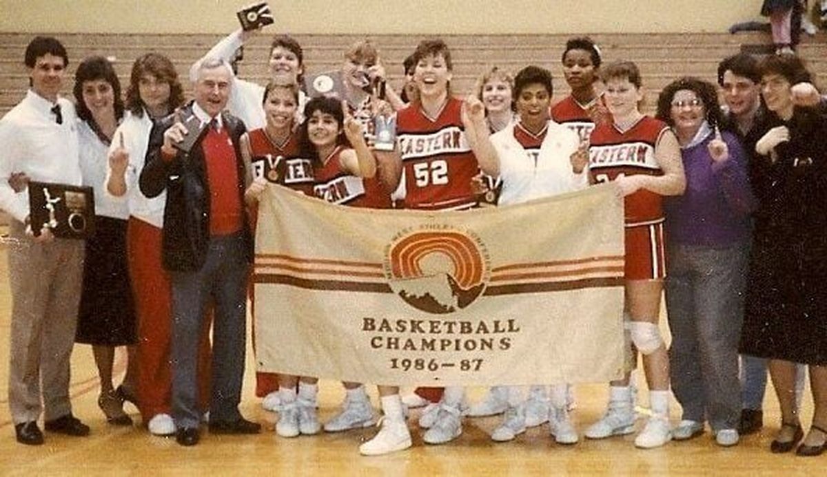 The 1986-87 EWU women’s basketball team finished the season 18-12 and earned the program’s first NCAA Tournament bid.  (Courtesy of EWU athletics)