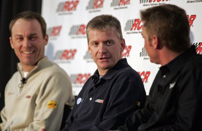 Childress Racing drivers, from left, Kevin Harvick, Jeff Burton, and Clint Bowyer are intent on contending for the Sprint Cup championship.  (File Associated Press / The Spokesman-Review)