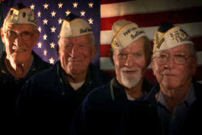 
From left: Joseph Wagner, Denis Mikkelsen, James Sinnott, and Ray Daves all survived the attack on Pearl Harbor on Dec. 7, 1941.
 (Jed Conklin / The Spokesman-Review)