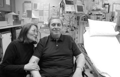 
Yngve Lindstrom, of Stockholm, Sweden, seen with his wife, Jeanette Lindstrom, underwent open-heart surgery at Sacred Heart Medical Center on May 7. 
 (Dan Pelle / The Spokesman-Review)