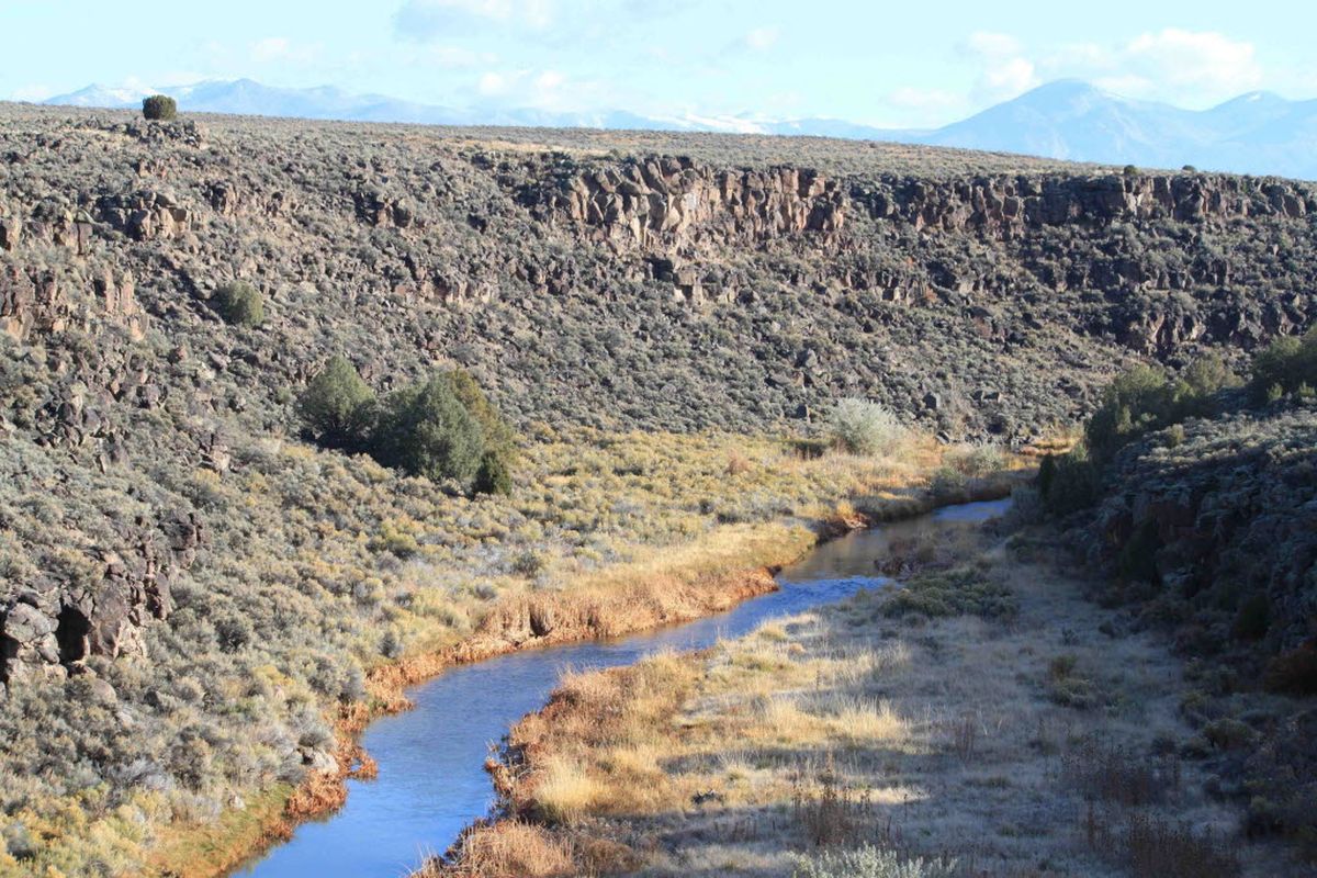 This image shows the Rio Pueblo de Taos near Taos, N.M., on Oct. 23, 2009. Taos Pueblo, the Bureau of Land Management, the state Game and Fish Department and conservationists released six otters from Washington state into the river as part of a reintroduction effort.  (Associated Press)
