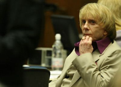 
Music producer Phil Spector listens during opening statements in  his murder trial Wednesday in Los Angeles. 
 (Associated Press / The Spokesman-Review)