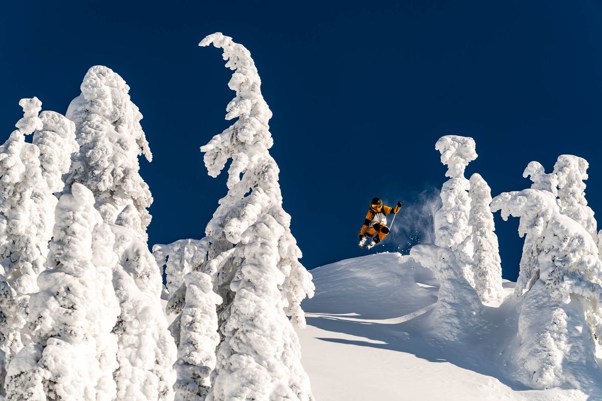 Athlete Hedvig Wessel skis Eagle Pass in British Columbia, Canada.  (Courtesy of Bruno Long)
