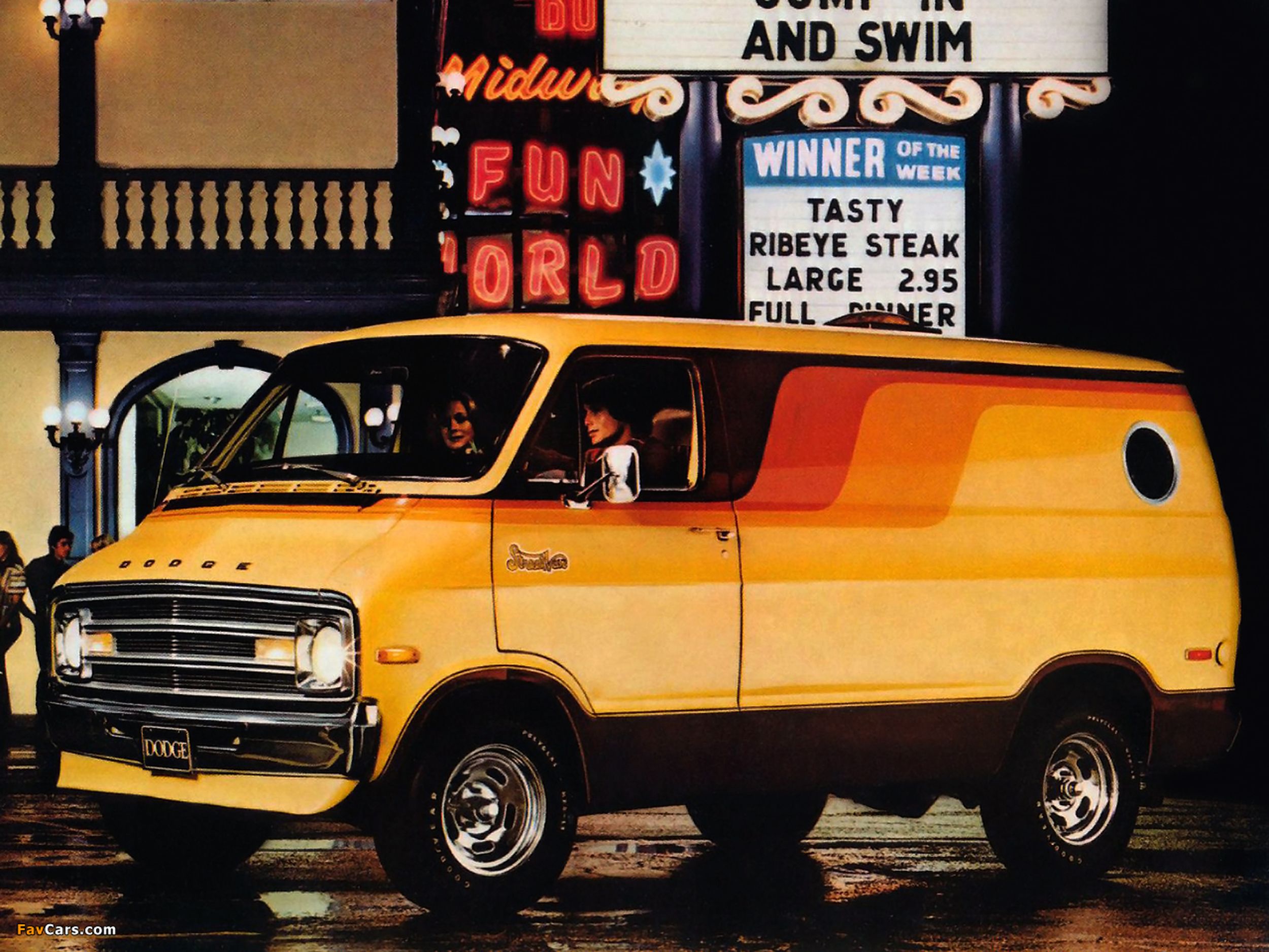 洋書　THE DODGE STORY　 ダッヂ Dodge 　ヴィンテージ 1970's Dodge Van Print Advertisement 