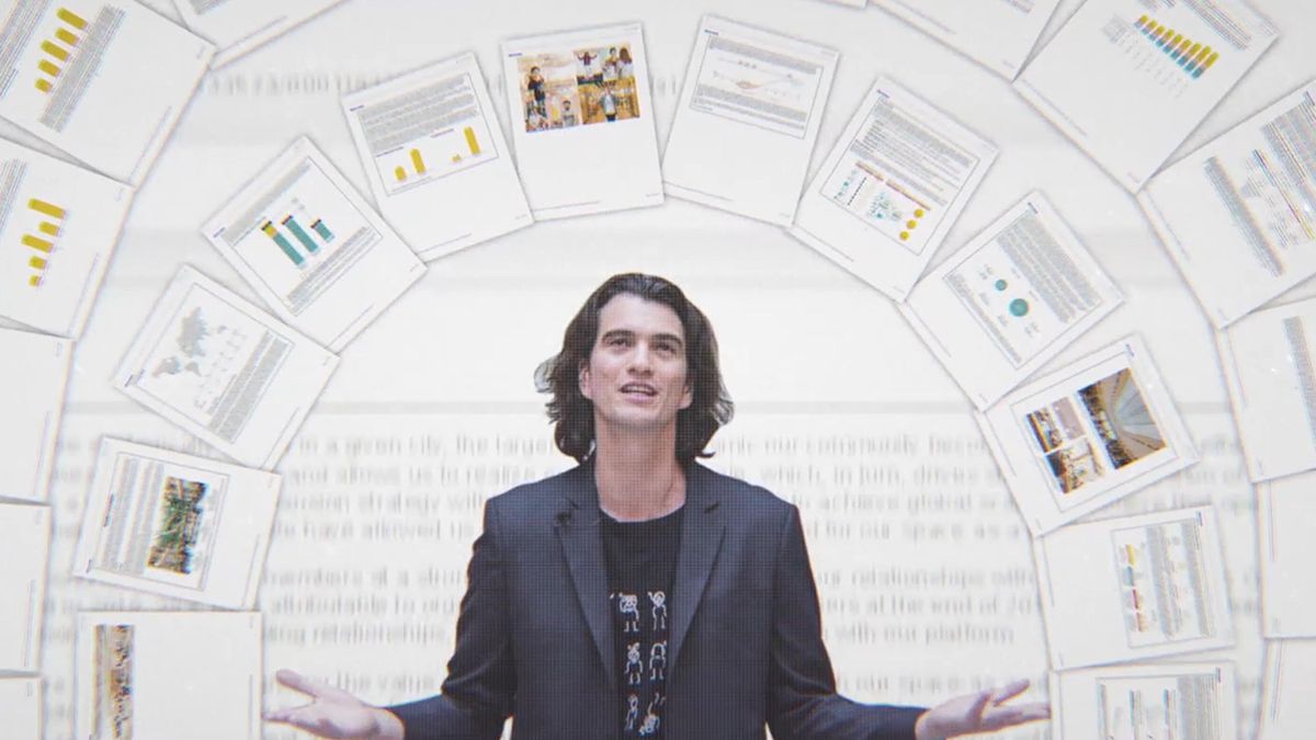 Adam Neumann in “WeWork: Or The Making and Breaking of a $47 Billion Unicorn.”  (Hulu)