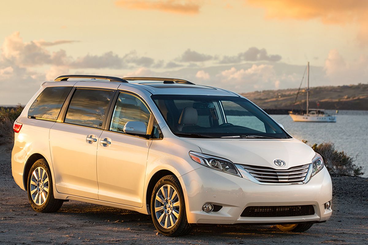 For 2015, Toyota updates its eight-passenger Sienna with a strengthened unibody, sharper suspension tuning and a cabin makeover. Sienna is the only family minivan available in the U.S. with all-wheel-drive. (Toyota)