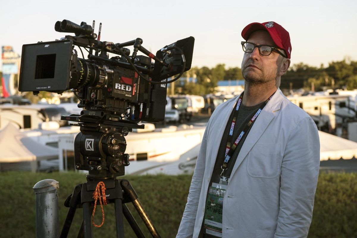 Director Steven Soderbergh on the set of his film “Logan Lucky.” (Claudette Barius / Bleecker Street)