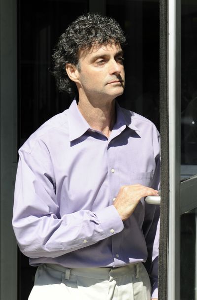 Former BP engineer Kurt Mix leaves a federal courthouse after a hearing in Houston on Tuesday. (Associated Press)