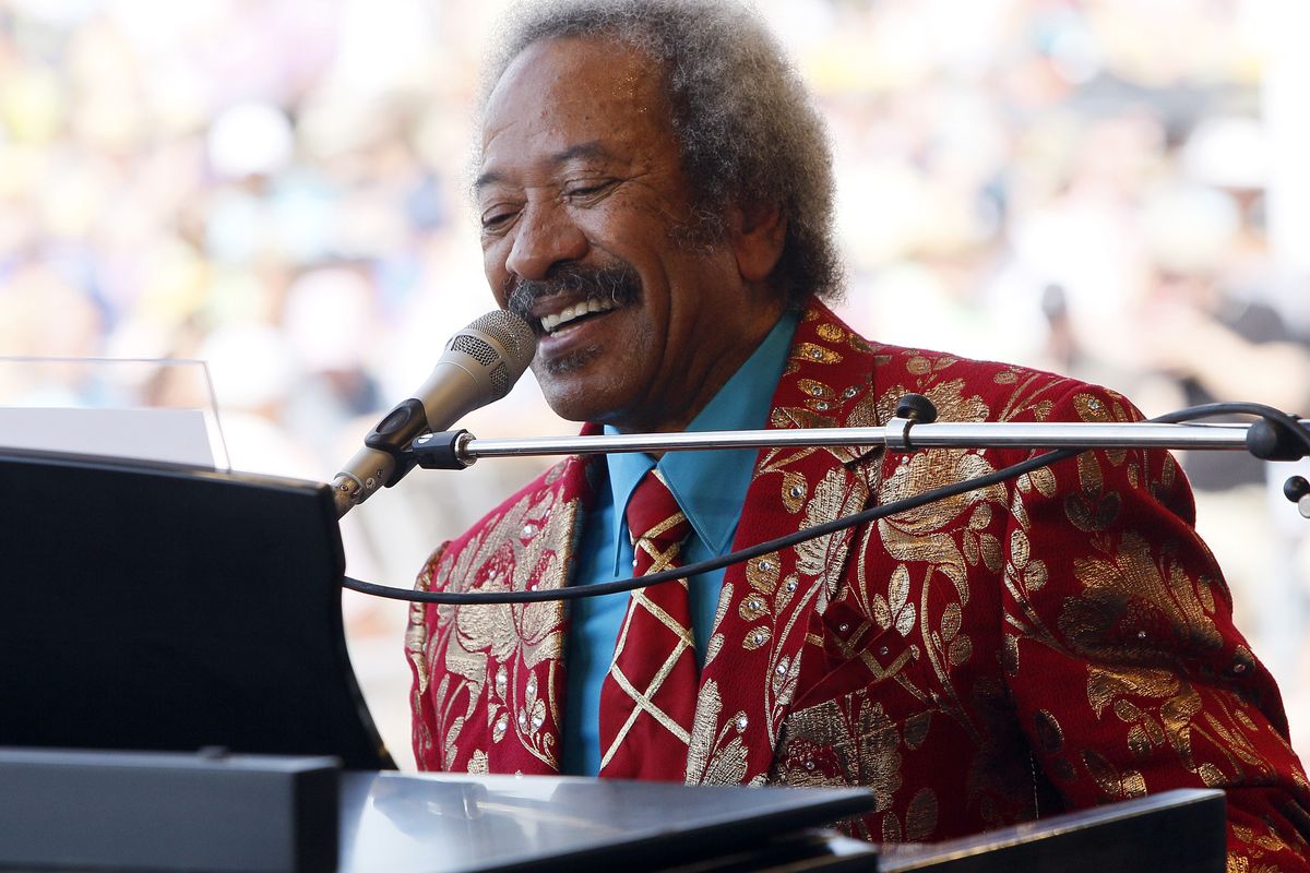 Allen Toussaint performs at the New Orleans Jazz and Heritage Festival in New Orleans, Saturday, May 7, 2011. A New Orleans city council member is pushing to change a street currently named after Confederate Gen. Robert E. Lee and replace it with one the city’s most famous musicians, Allen Toussaint.  (Patrick Semansky)