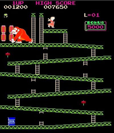 Crazy Kong looked like a Donkey Kong ripoff, but was actually built on different hardware and released outside the United States.