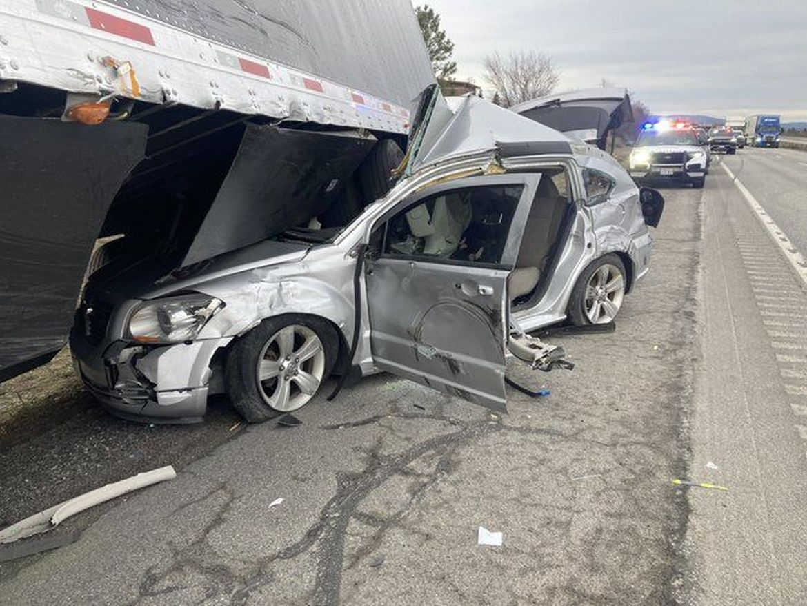 Car Pinned Under Semi After Multi-car Crash Shuts Down I-90 East Near ...