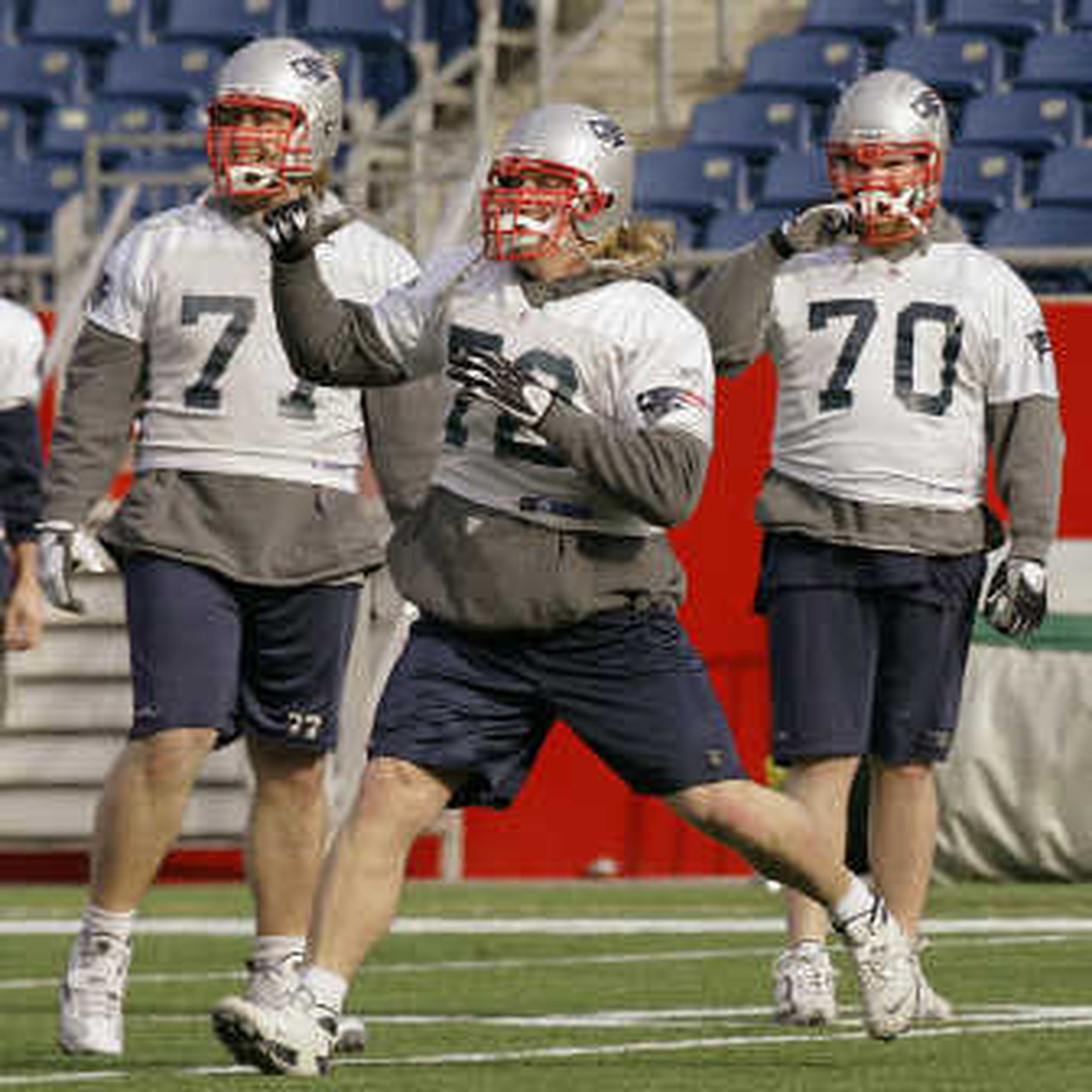 Matt Light, Logan Mankins, Dan Koppen  Nfl new england patriots, New  england patriots, Logan mankins