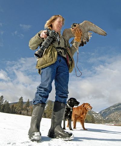 Zoologist Kate Davis is a hawk and owl expert with Montana-based Raptors of the Rockies.
(Keith Fialcowitz)