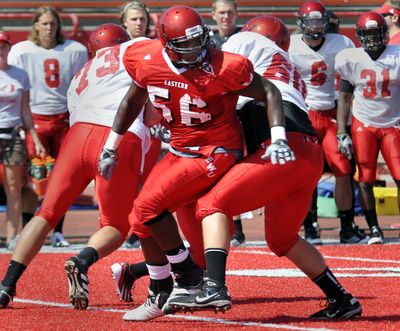 EWU defensive lineman Evan Cook plans to coach when he is done playing football. (Jesse Tinsley)