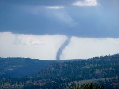 A funnel cloud was sighted south of Lake Roosevelt, west of Seven Bays Marina, in Lincoln County.Courtesy of the National Weather Service (JOHN HARDIN Courtesy of the National Weather Service / The Spokesman-Review)