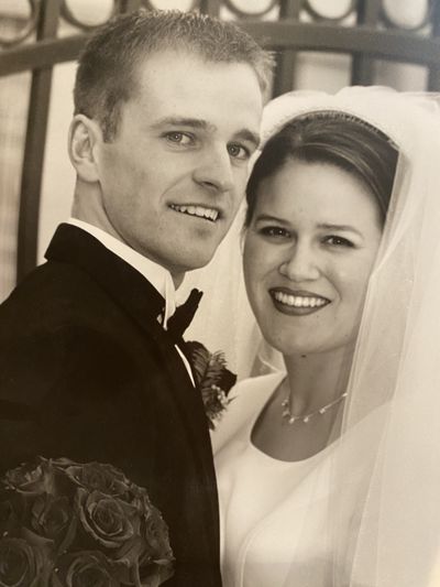 Logan and Julia Ditto on their wedding day in 2001.  (Courtesy)