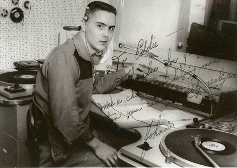 Radio legend John Rook early in his career spinning records and influencing the music scene of the 1950s and 1960s. Rook, 78, who died this week, also was the owner of the old KCDA-FM station in Coeur d'Alene. (John Rook Facebook photo)