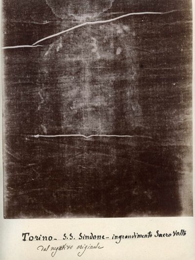 The Secondo Pia’s 1898 negative of the image on the Shroud of Turin. A vintage life-size photograph of the Shroud of Turin could be a key to keeping the Tacoma Catholic church open.  (Courtesy of Musée de l'Élysée, Lausanne)