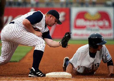 
Chris Shelton, left, who got off to a hot start in Detroit, is toiling in Toledo, Ohio.
 (Associated Press / The Spokesman-Review)