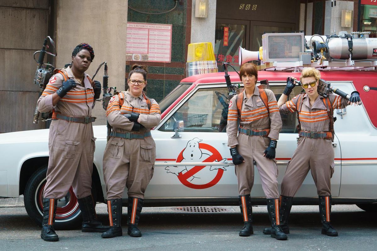 Leslie Jones, Melissa McCarthy, Kristen Wiig, and Kate McKinnon in the 2016 “Ghostbusters.” (SONY PICTURES / SONY PICTURES)
