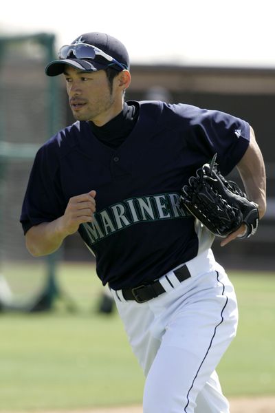 The Seattle Mariners have placed star outfielder Ichiro Suzuki, seen here March 26, 2009, on the 15-day disabled list because of a bleeding ulcer. (Tony Gutierrez / Associated Press)