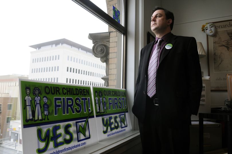 jesset@spokesman.com Ben Stuckart, executive director of Communities in Schools, stands in his office in Spokane on Thursday. (Jesse Tinsley)