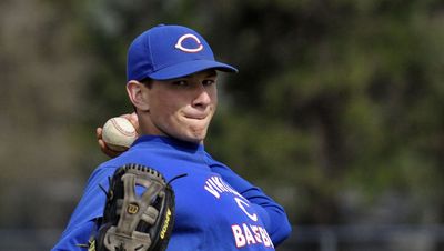 J.J. Turbin pitches for the Coeur d’Alene Vikings, but will play outfield at Oregon State. (Kathy Plonka photos / The Spokesman-Review)