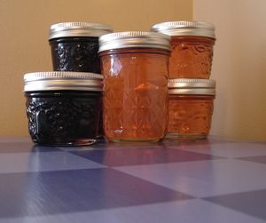 Merlot and White Zinfandel wine jellies are both delicious and beautiful. I plan on making many of these jars into gifts. (Maggie Bullock)