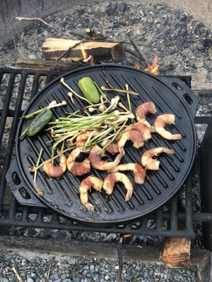 We celebrated our final meal in the South by cooking over the campfire. (Leslie Kelly)