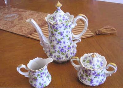 
This hand-painted china set is a product of the 1950s.
 (The Spokesman-Review)