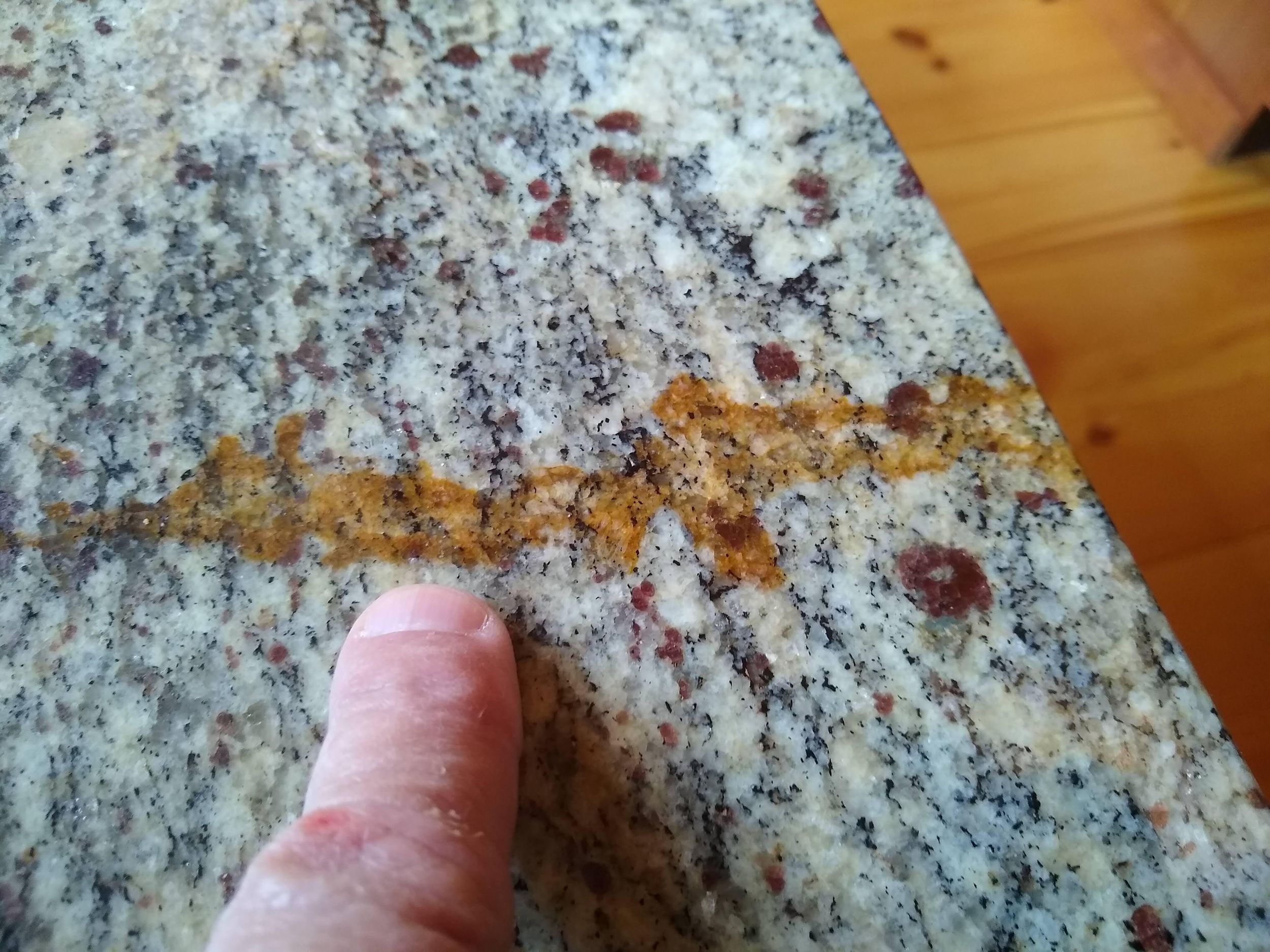 Rust Stains In Granite Countertops, How To Prevent Water Stains On Granite Countertops
