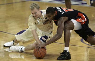
Ryan Appleby, left, scored 9 points in UW's win over OSU. Associated Press
 (Associated Press / The Spokesman-Review)