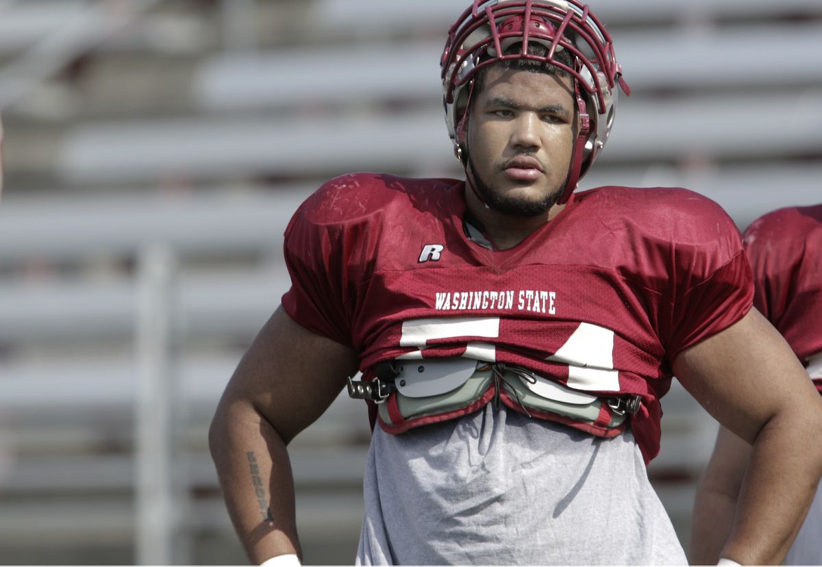 Zack Williams, a versatile 6-foot-4, 293-pound junior, will start somewhere on the offensive line for the Cougars this fall.  (Photos by Tyler Tjomsland / The Spokesman-Review)