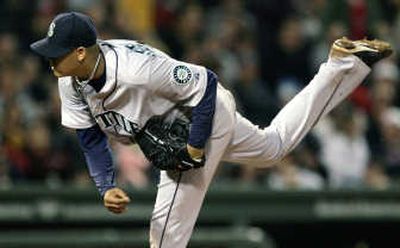 Seattle's Felix Hernandez scattered six hits over six innings to lead the Mariners in a shutout over the Red Sox on Friday.Associated Press
 (Associated Press / The Spokesman-Review)