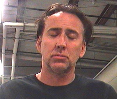This booking photo released by the Orleans Parish Sheriff’s Office shows actor Nicolas Cage on Saturday. (Associated Press)