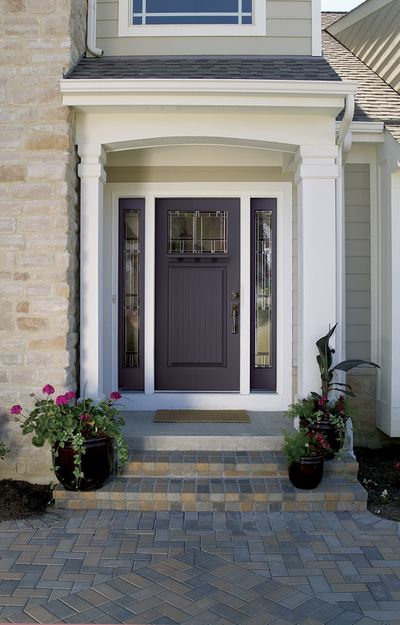 Bold colors such as this plum are becoming increasingly popular options for front doors. (Associated Press)
