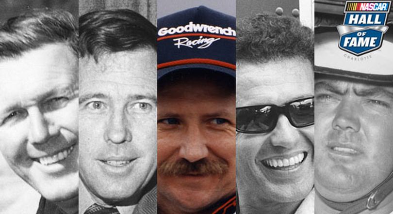 NASCAR annouced its inductees to the 2010 Hall of Fame ceremonies to be held in May of 2010. They are from left to right-Bill France Sr., Bill France Jr., Dale Earnhardt, Richard Petty and Junior Johnson. (The Spokesman-Review)